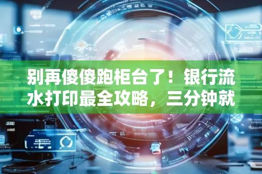 别再傻傻跑柜台了！银行流水打印最全攻略，三分钟就搞懂