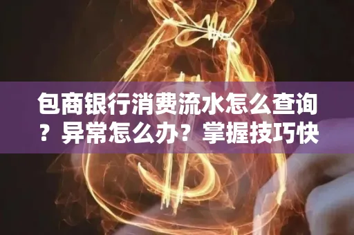 包商银行消费流水怎么查询？异常怎么办？掌握技巧快速解决