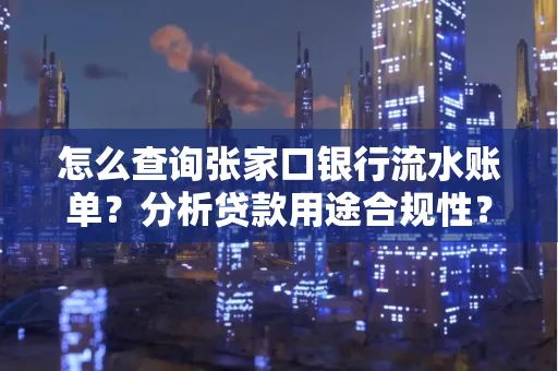 怎么查询张家口银行流水账单？分析贷款用途合规性？